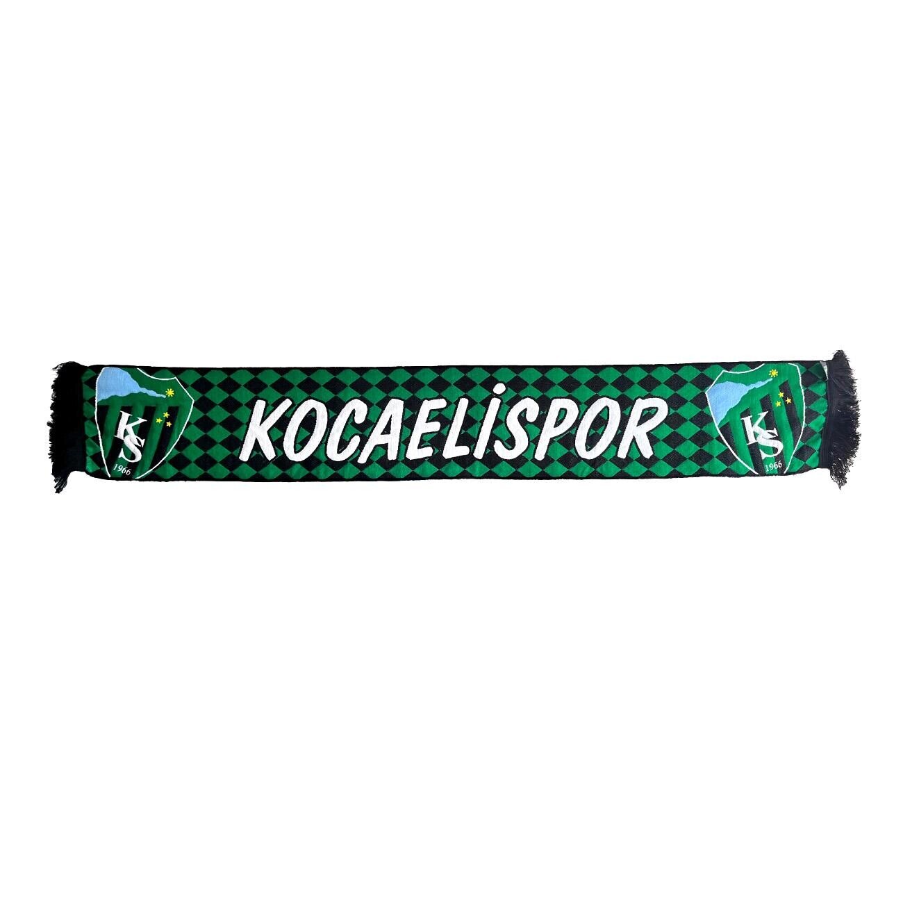 Kocaelispor Lisanslı Karo Dokuma Atkı Yeşil-Siyah - 2