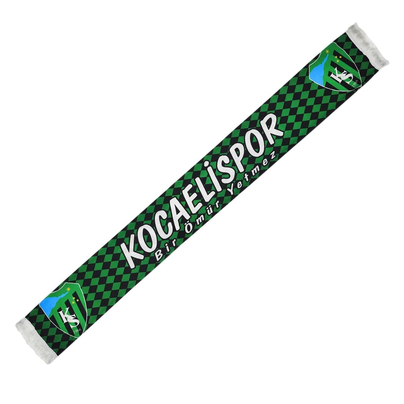 Kocaelispor Lisanslı Karo Şal Atkı Yeşil-Siyah - 1