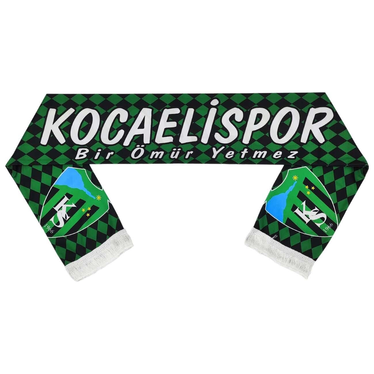 Kocaelispor Lisanslı Karo Şal Atkı Yeşil-Siyah - 2