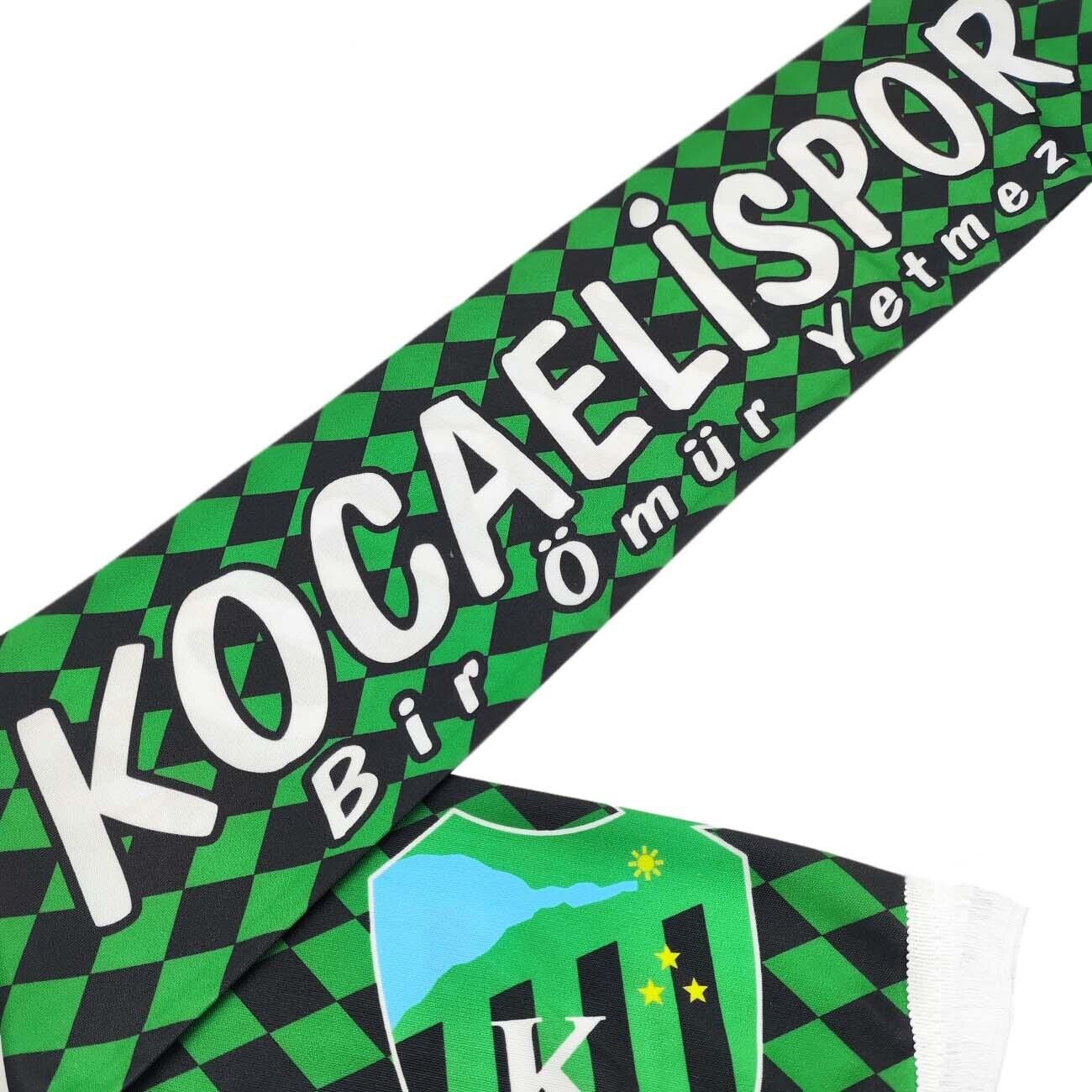 Kocaelispor Lisanslı Karo Şal Atkı Yeşil-Siyah - 3