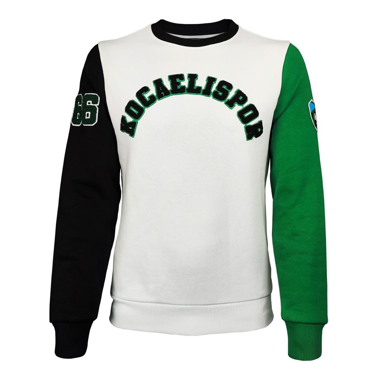 Kocaelispor Lisanslı Kol Detaylı Sweatshirt Yeşil-Siyah - 1