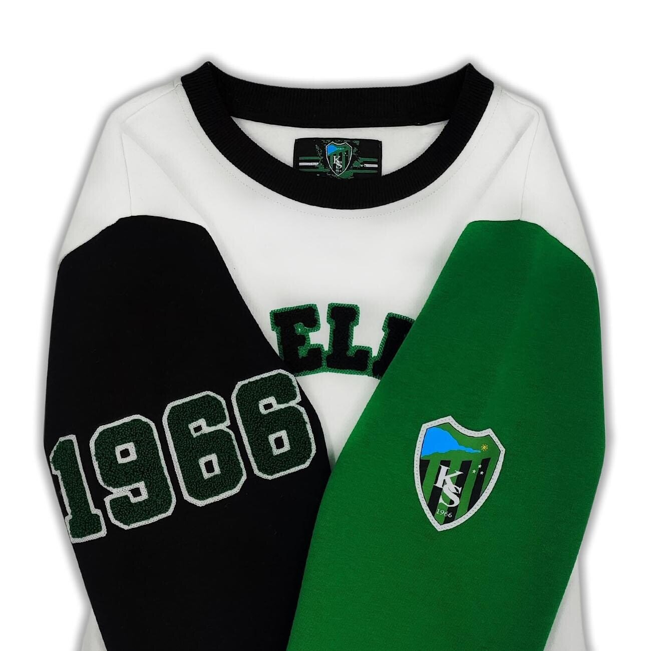 Kocaelispor Lisanslı Kol Detaylı Sweatshirt Yeşil-Siyah - 6