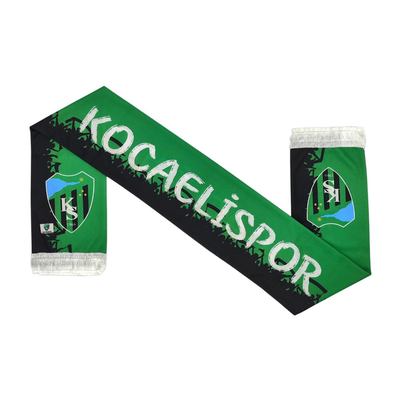 Kocaelispor Lisanslı Parçalı Şal Atkı Yeşil-Siyah - 2