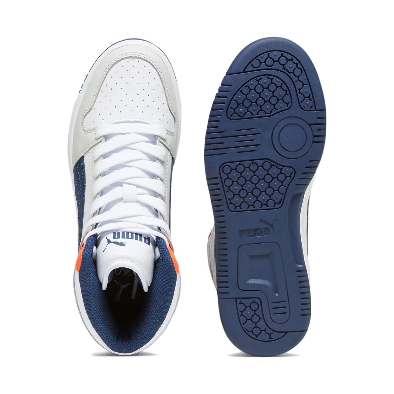 Puma 370486 Rebound Layup SL Jr Spor Ayakkabı Beyaz-Mavi - 4