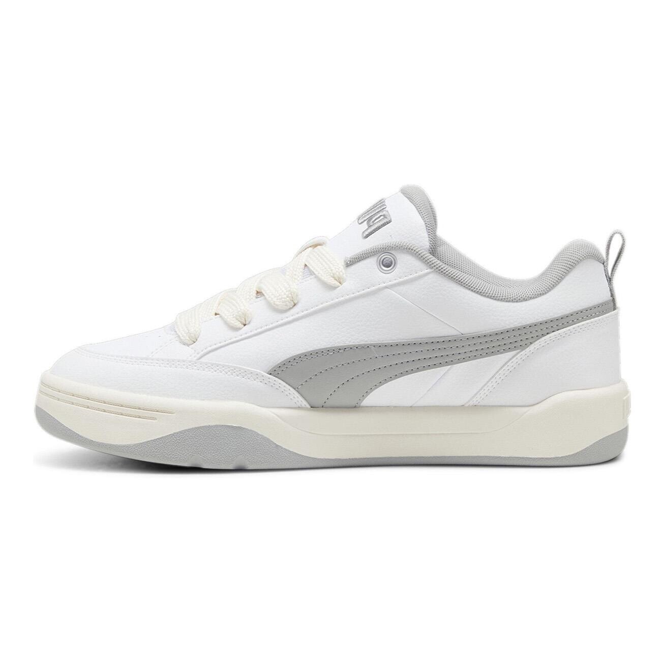 Puma 395084 Park Lifestyle-White-Gray-Sugared Almond Spor Ayakkabı Beyaz - 2