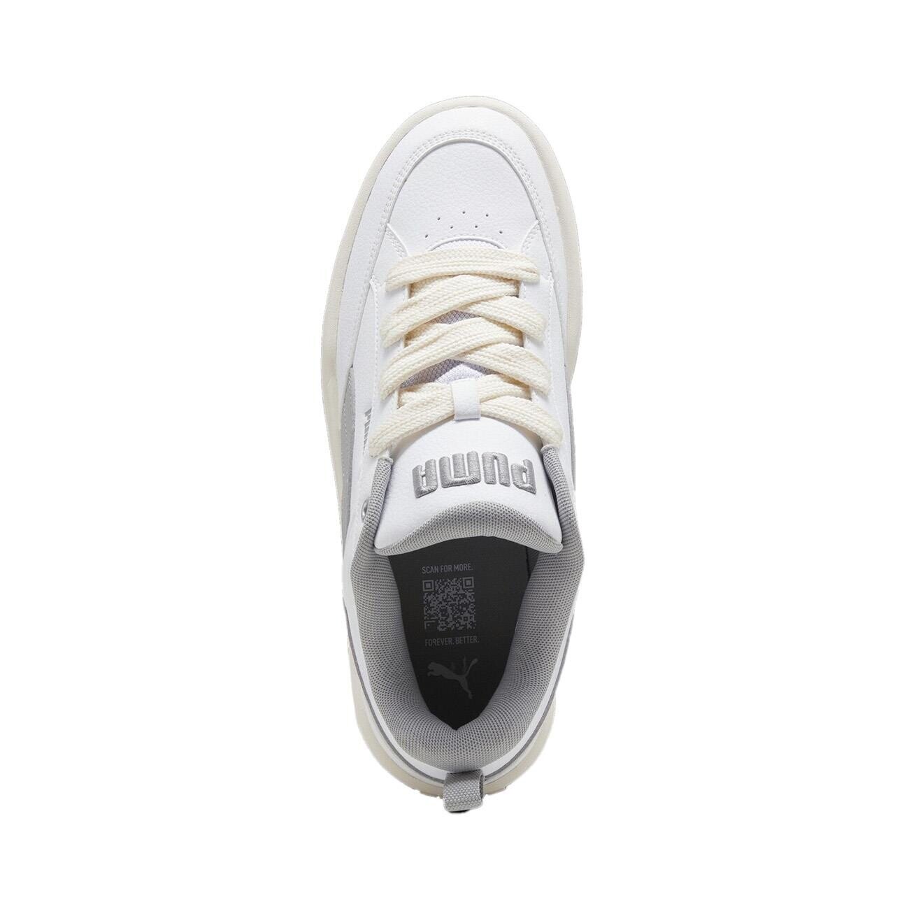 Puma 395084 Park Lifestyle-White-Gray-Sugared Almond Spor Ayakkabı Beyaz - 4