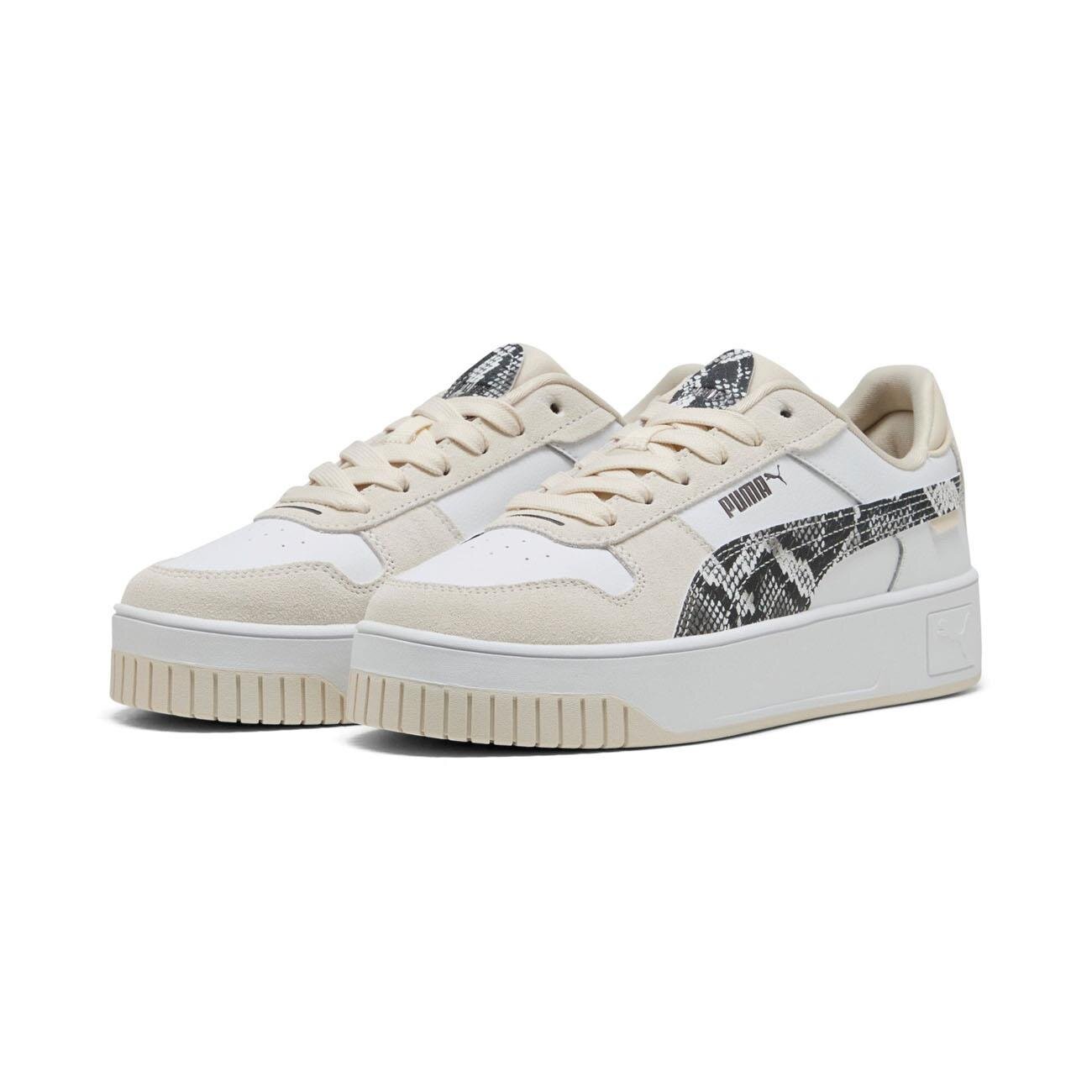 Puma 401611 Carina Street Snake Chic Spor Ayakkabı Beyaz-Siyah - 3