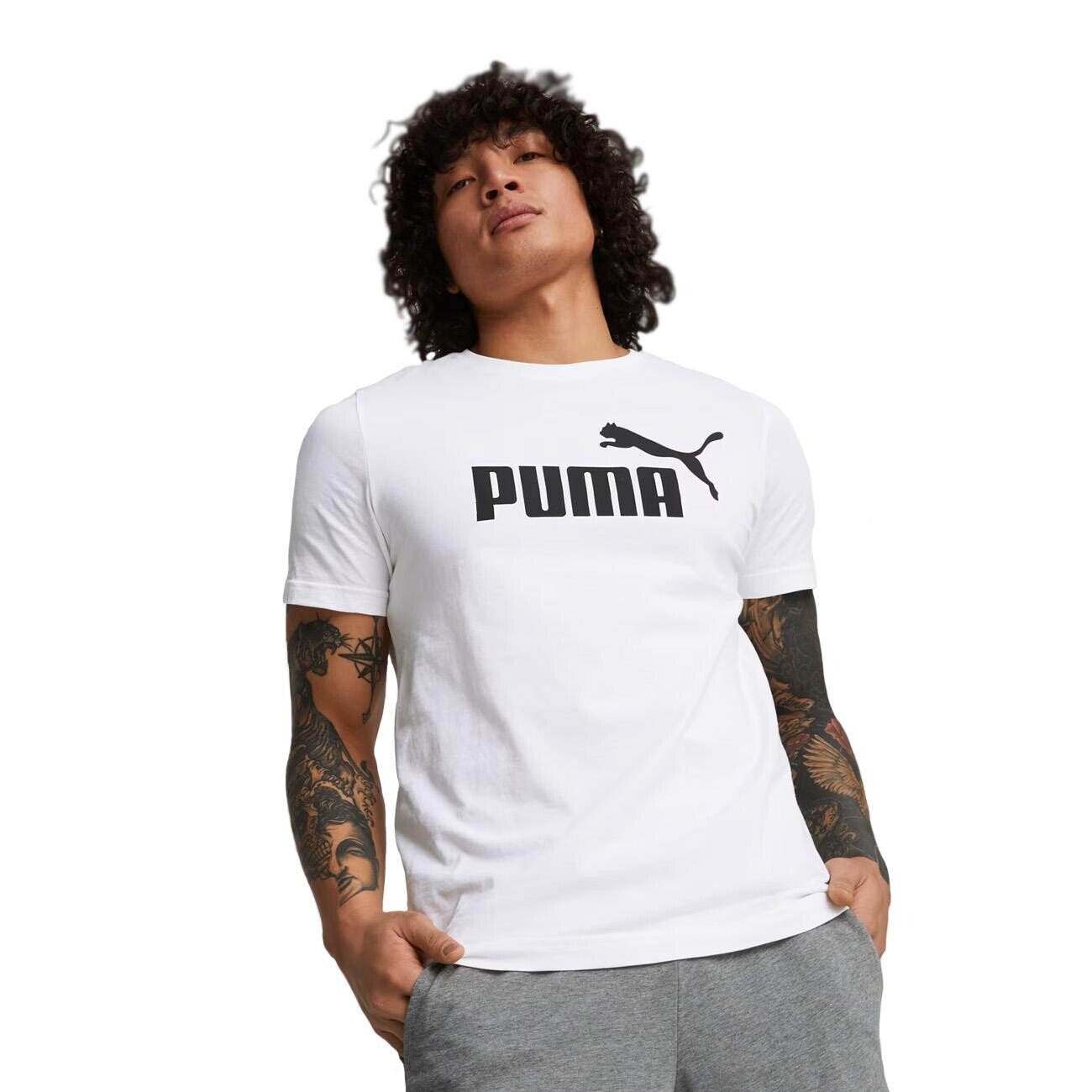 Puma 586666 ESS Logo Tişört Beyaz - 3