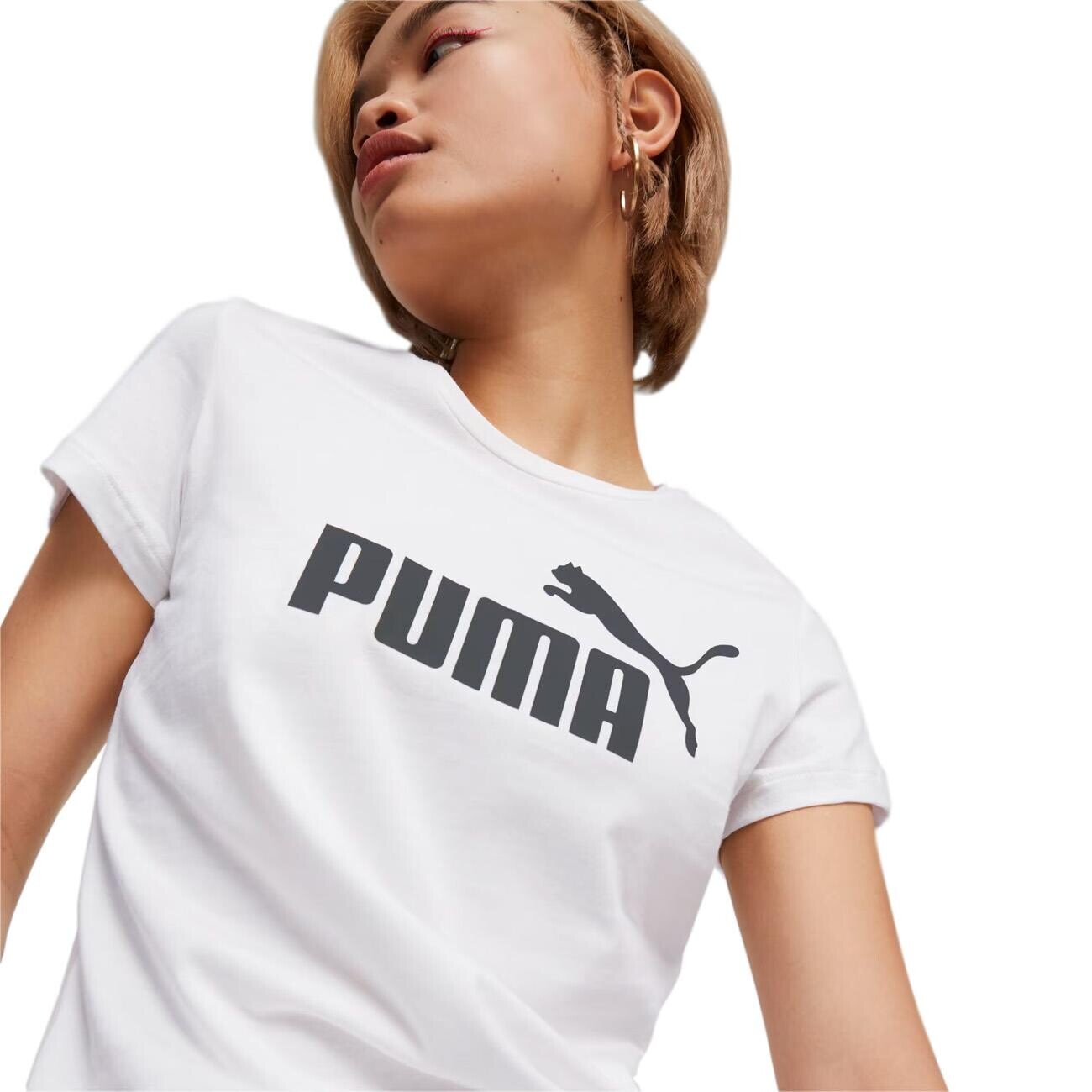 Puma 586774 Ess Logo Tişört Beyaz - 3