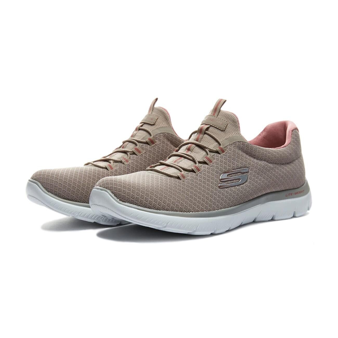 Skechers 12980TK Summits Spor Ayakkabı Bej-Pembe - 3