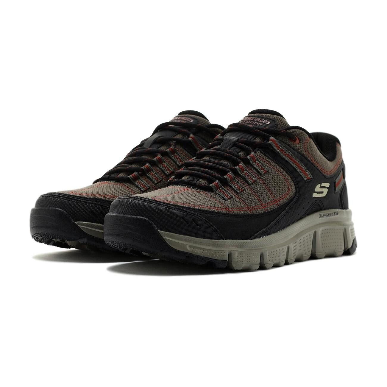 Skechers 237620 Summits At-Upper Draft Spor Ayakkabı Haki-Siyah - 3