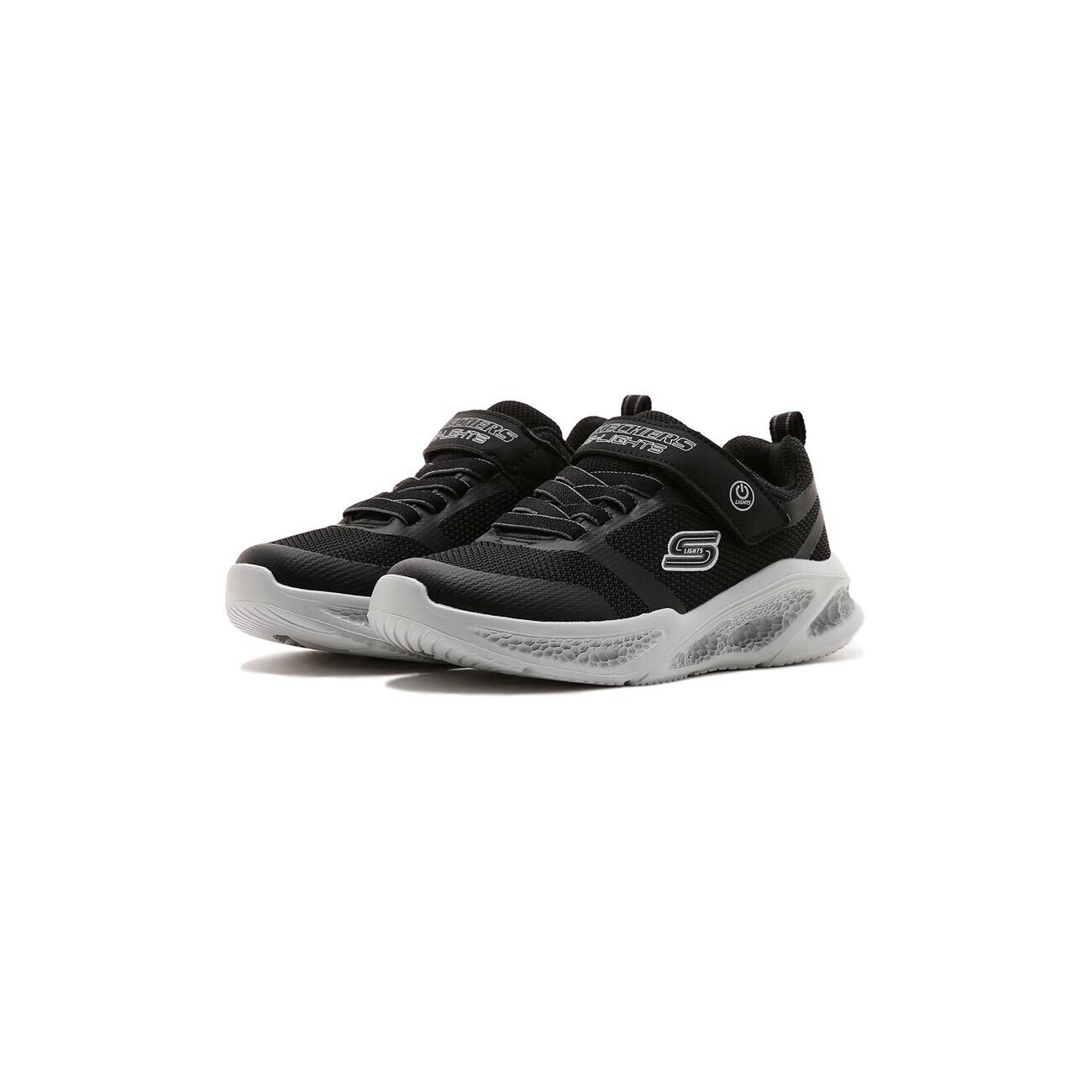 Skechers 401675L Meteor Lights Spor Ayakkabı Siyah-Gri - 4