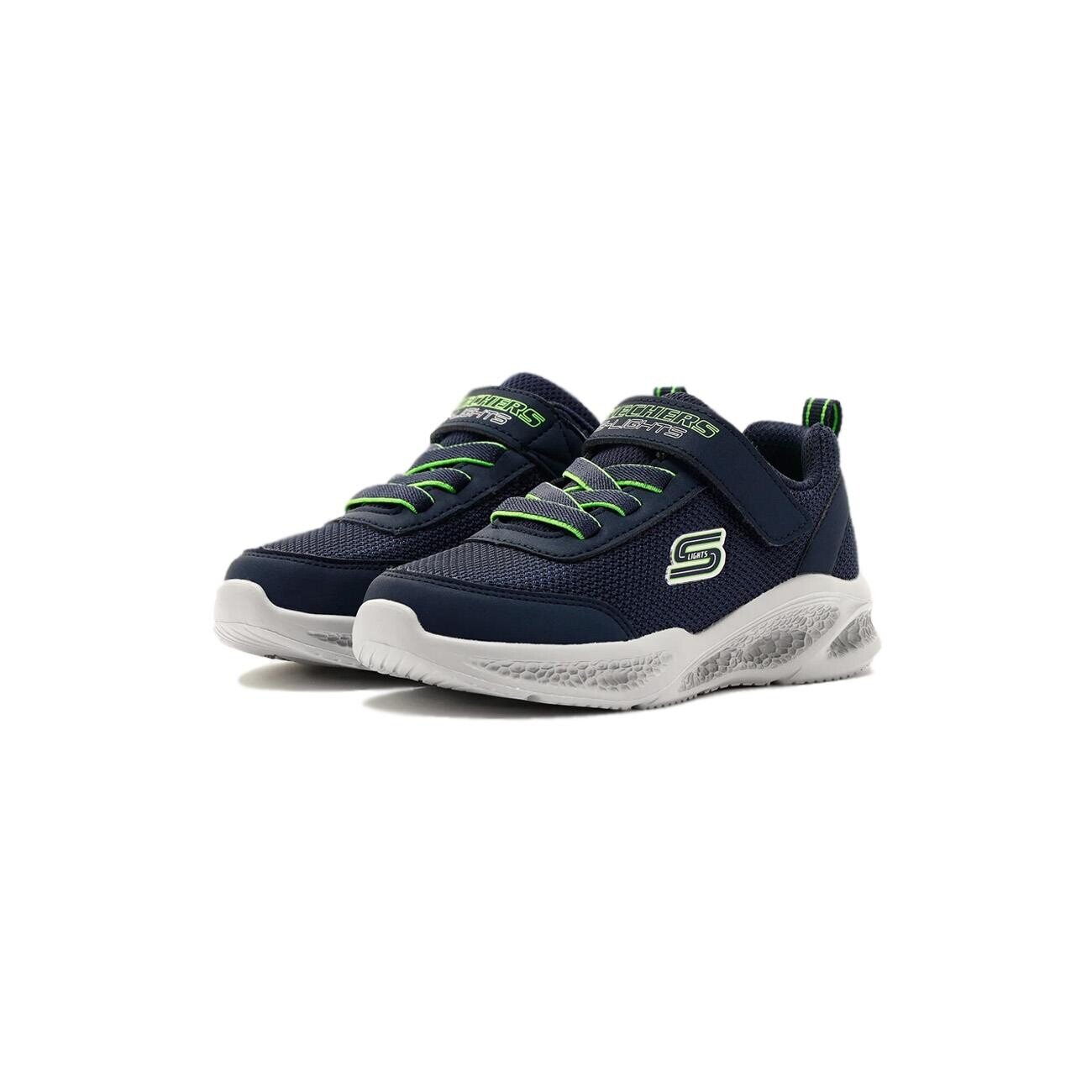 Skechers 401675N S-Lights:Meteor-Lights Spor Ayakkabı Lacivert-Yeşil - 3