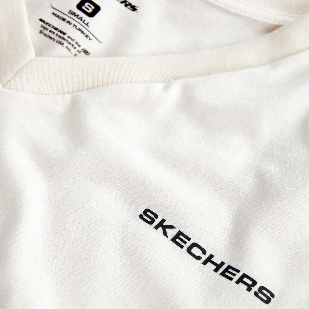 Skechers S212399 W New Basics V Neck Tişört Beyaz - 3