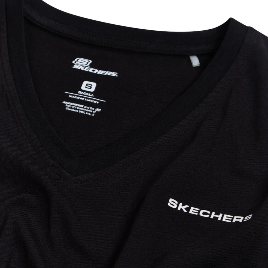 Skechers S212399 W New Basics V Neck Tişört Siyah - 2