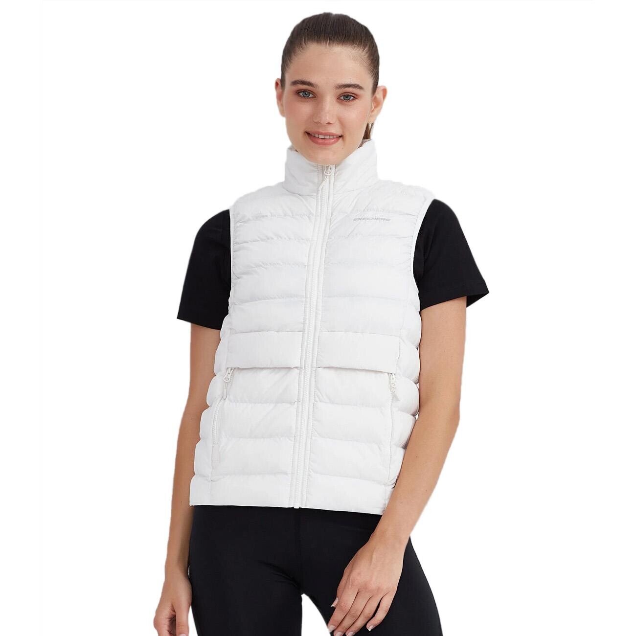 Skechers S231239 W Outerwear Padded Vest Beyaz - 3