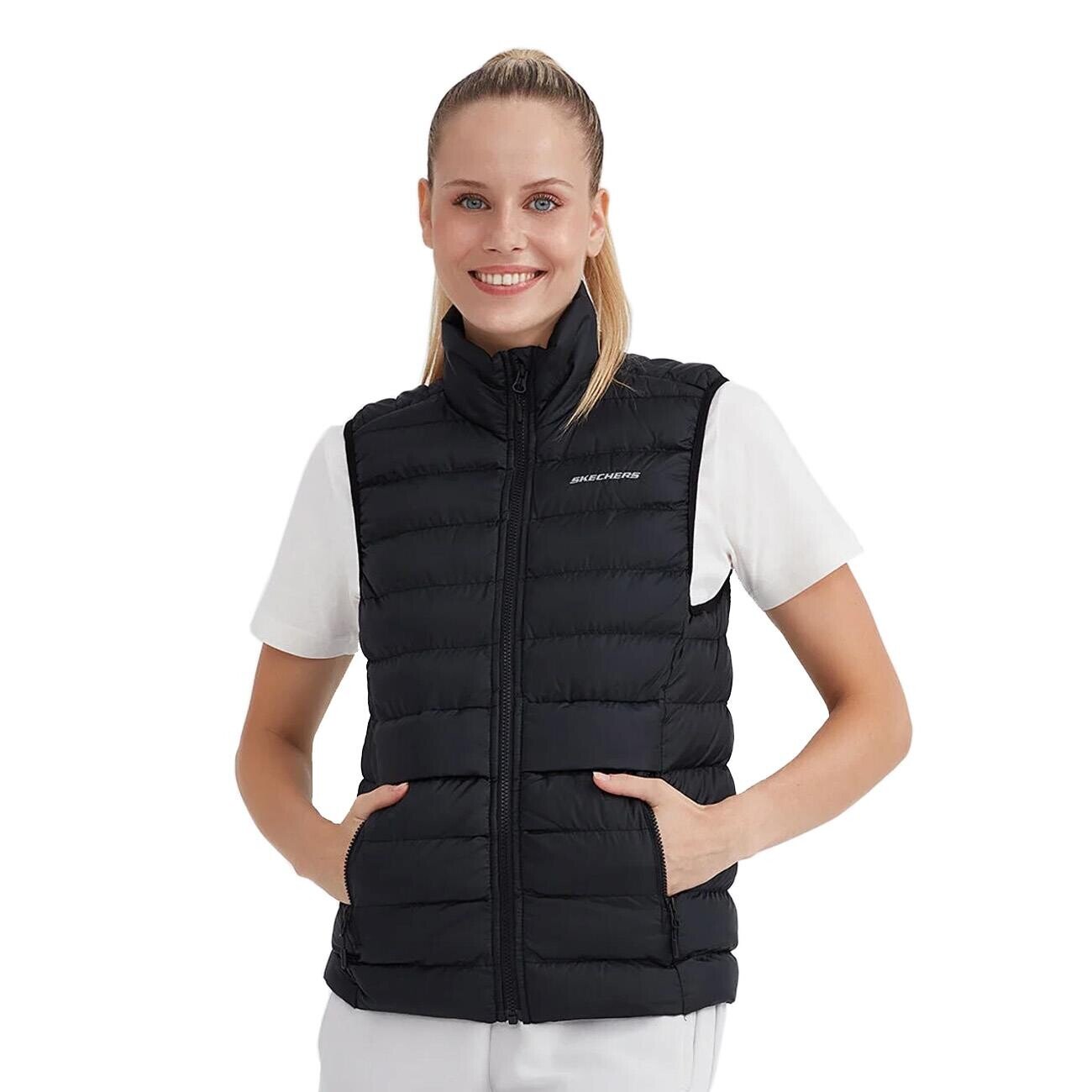 Skechers S231239 W Outerwear Padded Vest Siyah - 3