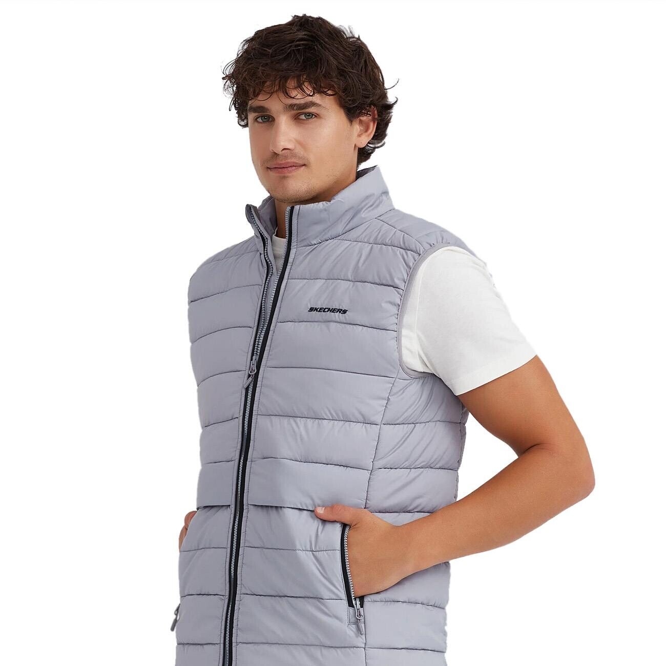 Skechers S231241 M Outerwear Padded Vest Gri - 3