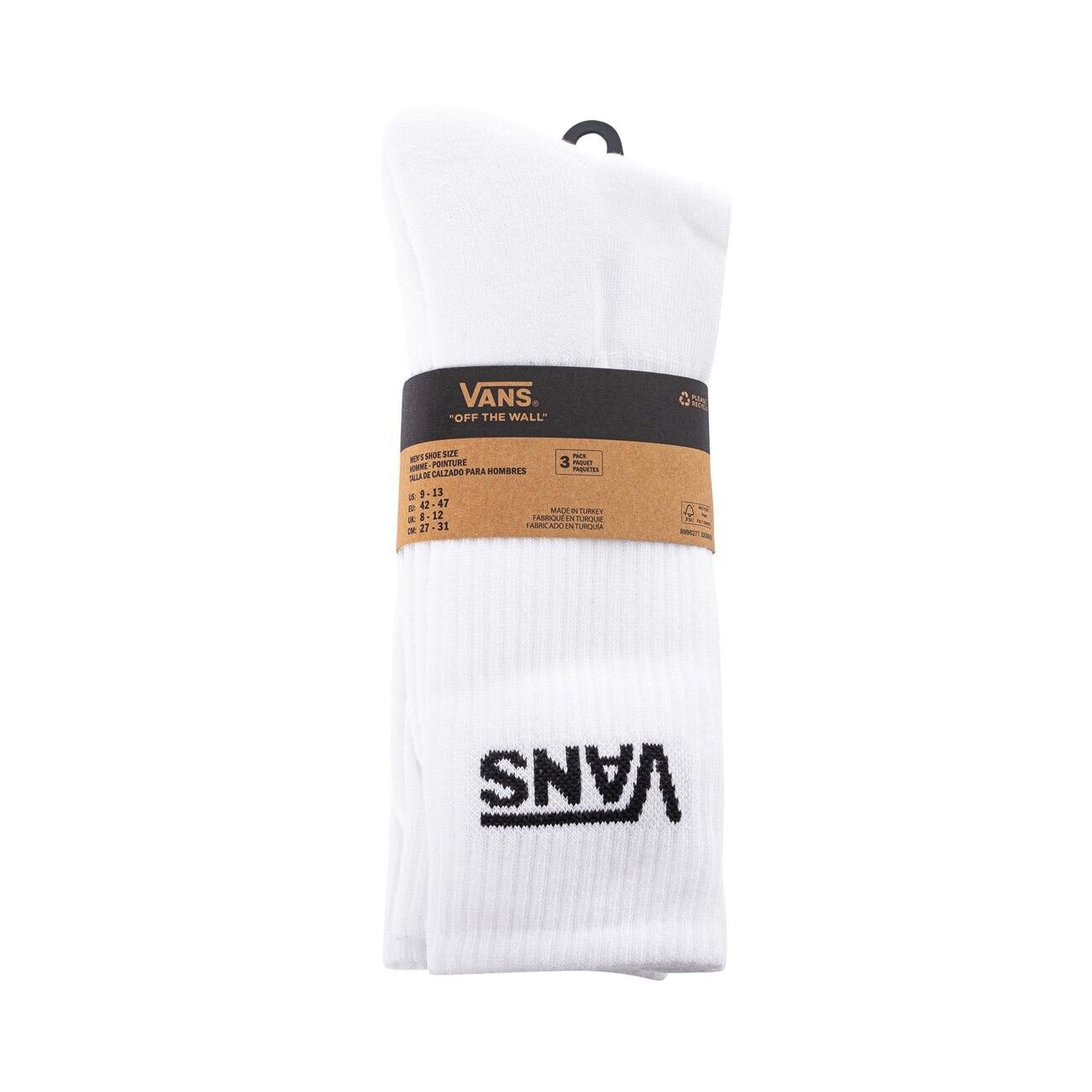 Vans Vn000tl5prr1 Crew 3'lü socks Beyaz - 3