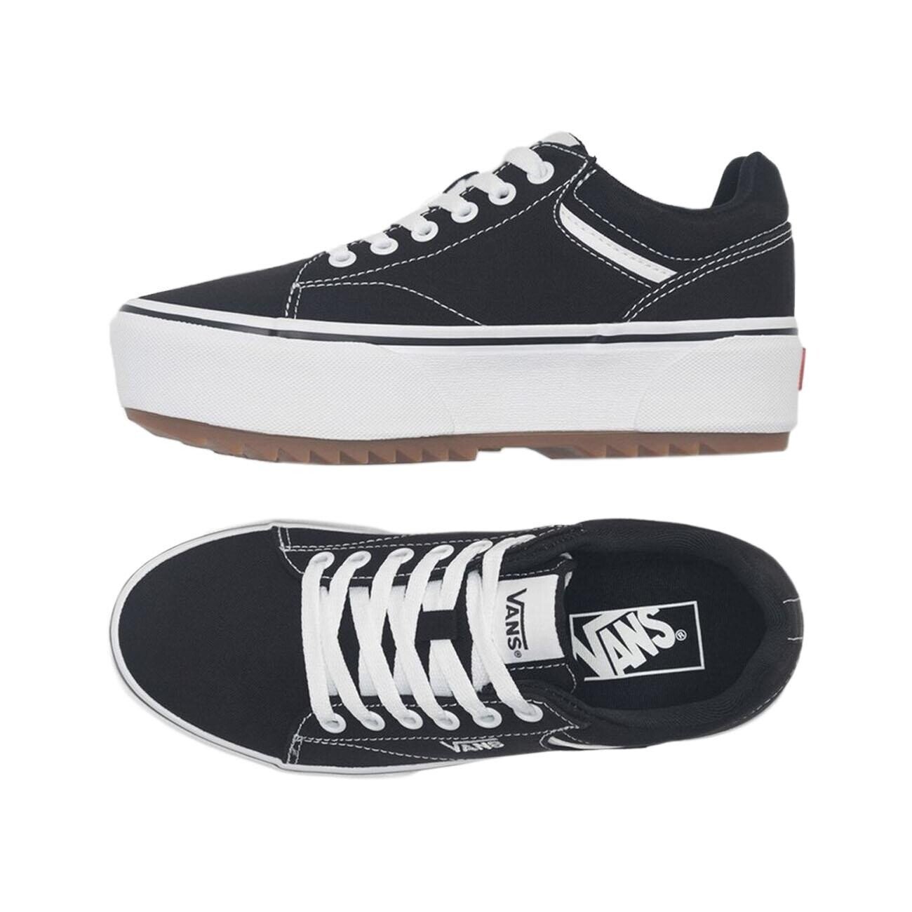 Vans VN0A5JLEBLK1 Seldan Platform St Günlük Ayakkabı Siyah-Beyaz - 2